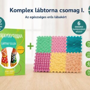 Szenzoros szőnyeg 6db/csomag-PASZTELL+Mackógyógytorna lúdtalp ellen könyv