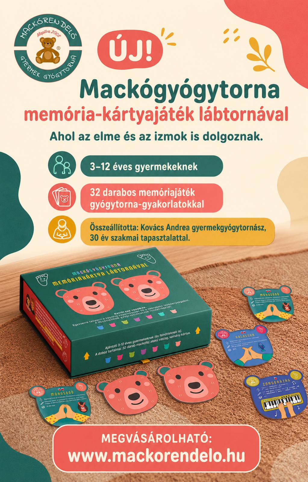 Mackógyógytorna memóriakártya lábtornával